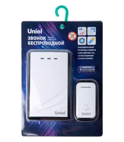 Беспроводной звонок Uniel UDB-017W-R1T1-38S-150M-WH/BL UL-00011373