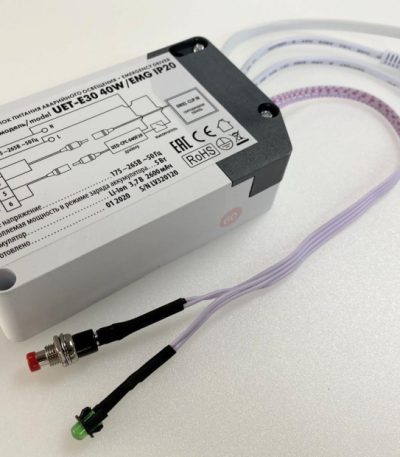 Блок аварийного питания Uniel 3,7V 40W IP20 2,6A UET-E30 40W/EMG IP20 UL-00006766