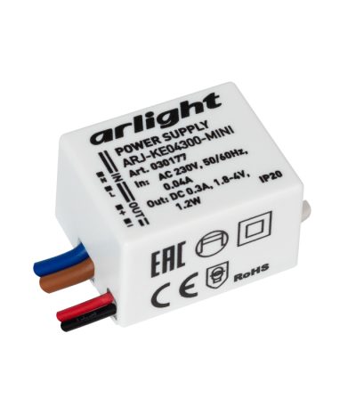 Блок питания Arlight ARJ-KE04300-Mini (1.2W, 300mA) 030177