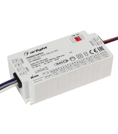 Блок питания Arlight ARJ-SP-20-PFC-DALI2-INS (20W, 9-45V, 0.35-0.7A) 030909(1)