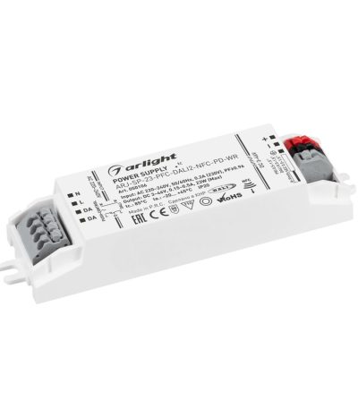 Блок питания Arlight ARJ-SP-23-PFC-DALI2-NFC-PD-WR (23W, 3-46V, 0.15-0.5A) 050106