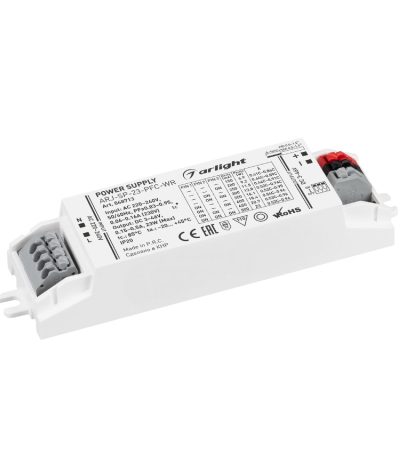 Блок питания Arlight ARJ-SP-23-PFC-WR (23W, 3-46V, 0.15-0.5A) 048713