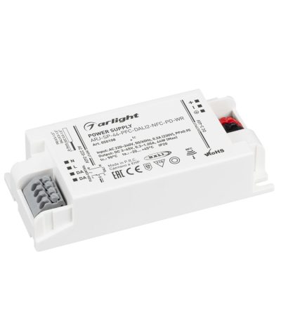 Блок питания Arlight ARJ-SP-44-PFC-DALI2-NFC-PD-WR (44W, 3-45V, 0.3-1.05A) 050108