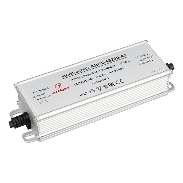 Блок питания Arlight ARPV-48200-A1 48V 4.2A 200W IP67 034690