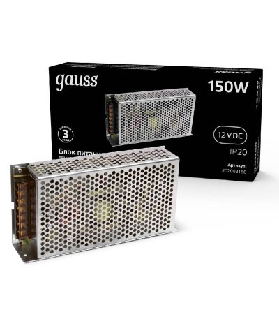 Блок питания Gauss Led Strip PS 12V 150W IP20 15A 202003150