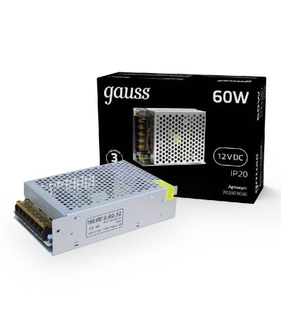 Блок питания Gauss Led Strip PS 12V 60W IP20 8A 202003060