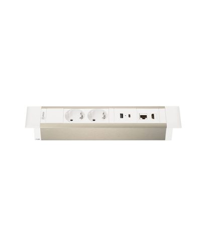 Блок розеток 41T (2 секции, USB + type C + RJ45 + HDMI) Mebax 00-00002594