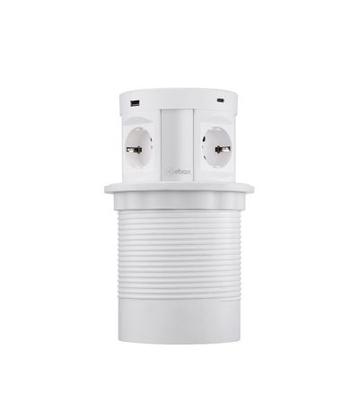 Блок розеток 107J (4 секции, 2 USB А + 2 USB С) Mebax 00-00001171