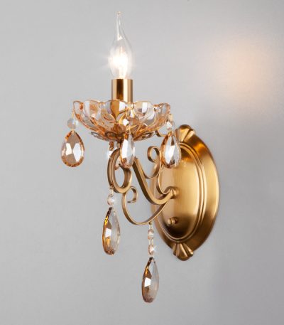 Бра Eurosvet 10109/1 бронза/тонированный хрусталь Strotskis