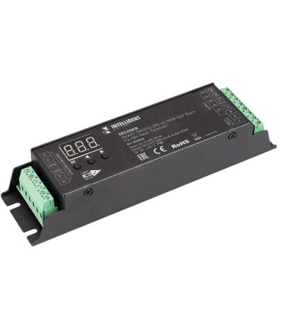 Декодер Arlight SMART-DMX512-305-63-RDM-SUF Black (12-48V, 5x4A, Terminal) (IARL, IP20 Металл, 5 лет) 036244