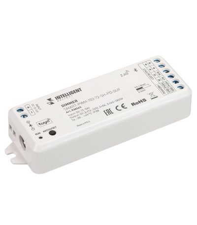 Диммер Arlight SMART-PWM-102-72-SH-PD-SUF (12-36V, 2x5A, TUYA BLE, 2.4G) 038545