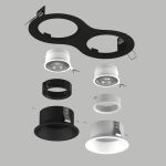 Встраиваемый светильник Lightstar Domino (214627+214606+214607+214006+214007) D6270607WBMOD