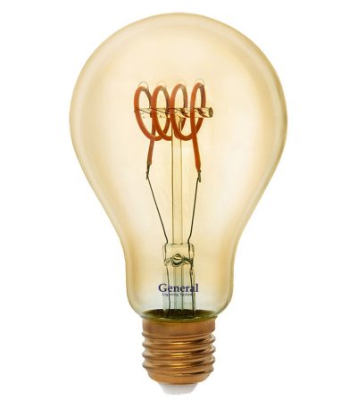 Филаментная светодиодная лампа General GLDEN-A75SS-6-230-E27-1800 661014