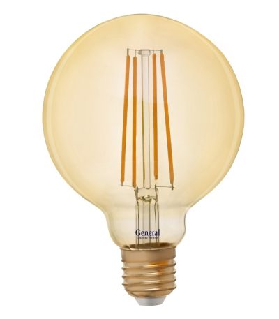 Филаментная светодиодная лампа General GLDEN-G95S-10-230-E27-2700 655308