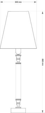 Настольная лампа Kutek Napoli NAP-LG-1(N/A)300
