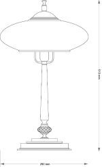 Настольная лампа Kutek San Marino Shade SAN-LG-1(P)CR