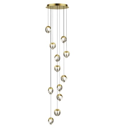 Каскадная люстра Delight Collection MD24001033-12A gold/clear