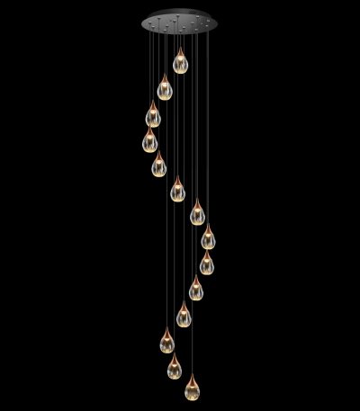 Каскадная люстра Delight Collection Stilla MD24001004-14A copper/clear