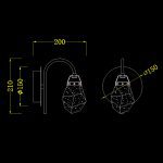 Бра Delight Collection Crystal rock MD-020B-wall gold