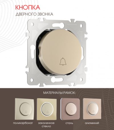 Кнопка дверного звонка Arte Milano 202.36-1.shampan