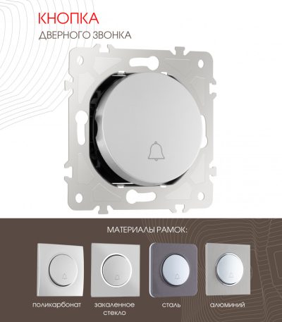 Кнопка дверного звонка Arte Milano 202.36-1.silver