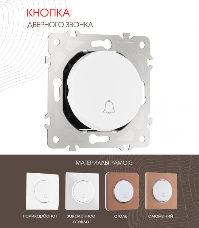 Кнопка дверного звонка Arte Milano 202.36-1.white