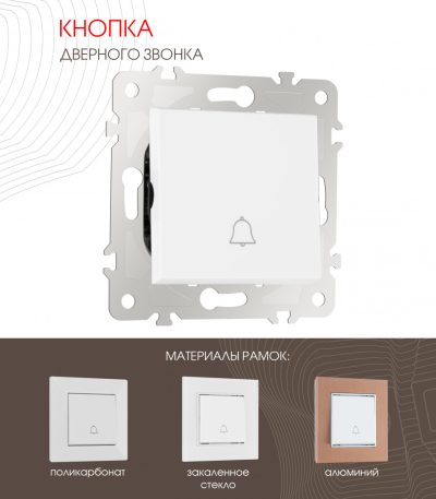 Кнопка дверного звонка Arte Milano 203.36-1.white