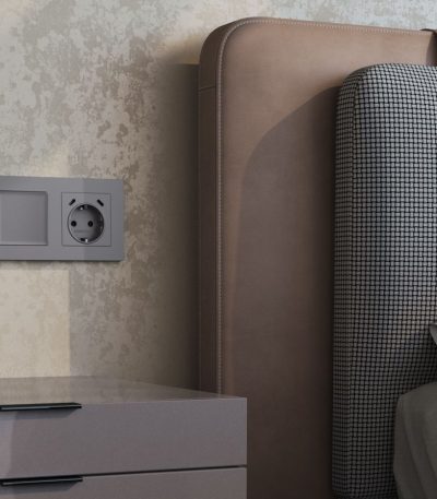 Комплект механизма электрической розетки 2USB С+C 20W с/з на винтовых зажимах 16A-250V Alfa Сталь матовый Quant Ambrella Volt MA510510 (AP5105, VM165)