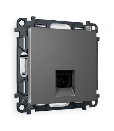 Комплект механизма компьютерной розетки RJ-45(8P8C) CAT6 со шторкой Ambrella Volt Alfa MA662010