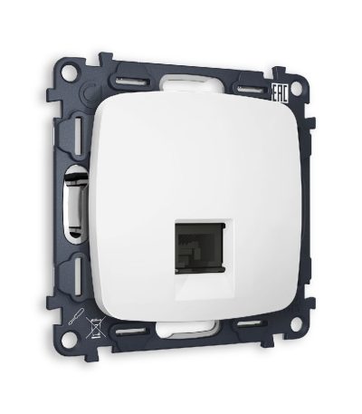 Комплект механизма компьютерной розетки RJ-45(8P8C) CAT6 со шторкой Ambrella Volt Omega MO132010