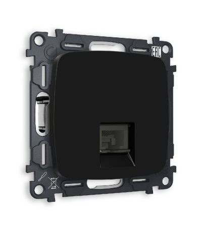 Комплект механизма компьютерной розетки RJ-45(8P8C) CAT6 со шторкой Ambrella Volt Omega MO812010