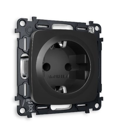 Комплект механизма розетки с/з cо шторками Ambrella Volt Omega MO807010