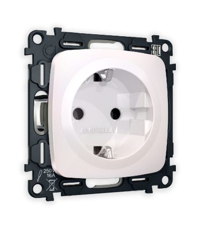 Комплект механизма розетки с/з на винтовых зажимах Ambrella Volt Omega MO206010