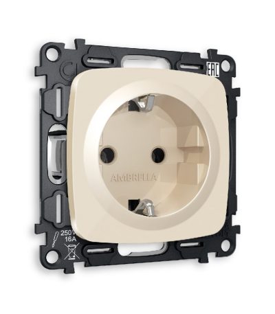 Комплект механизма розетки с/з на винтовых зажимах Ambrella Volt Omega MO306010