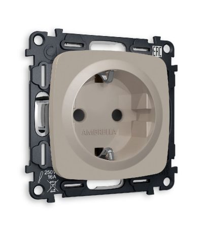 Комплект механизма розетки с/з со шторками Ambrella Volt Omega MO367010