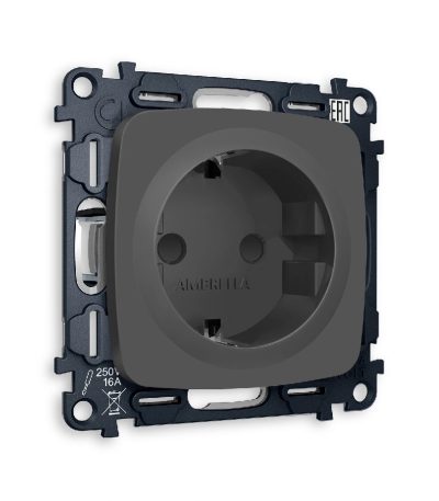 Комплект механизма розетки с/з со шторками Ambrella Volt Omega MO907010