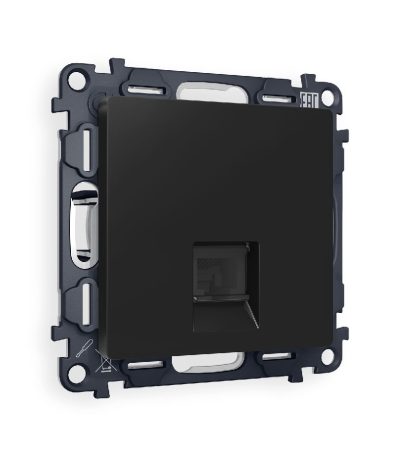 Комплект механизма телефонной розетки RJ-11(4P4C) со шторкой Ambrella Volt Alfa MA812030