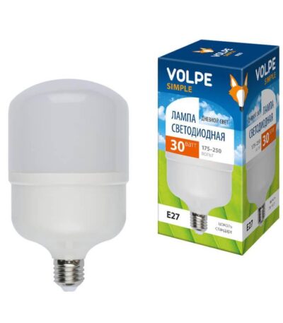 Лампа LED сверхмощная (UL-00002942) Volpe E27 30W (260W) 6500K LED-M80-30W/DW/E27/FR/S