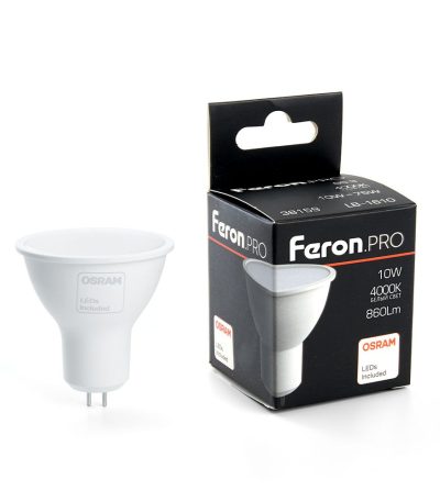 Лампа светодиодная Feron G5.3 10W 4000K матовая LB-1610 38159