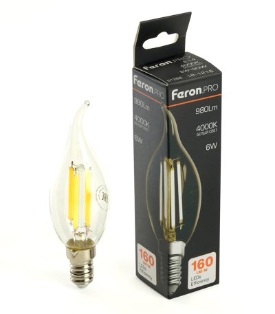 Лампа светодиодная Feron LB-1216 E14 6W 4000K 51263