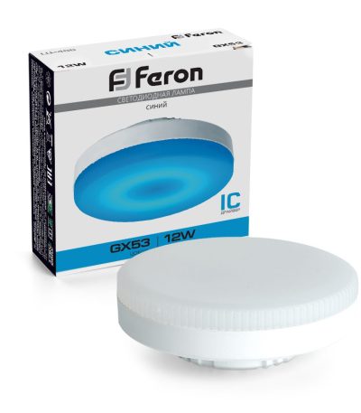 Лампа светодиодная Feron LB-455 GX53 12W синий 51019