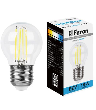 Лампа светодиодная Feron LB-515 Шарик E27 15W 6400K 38254