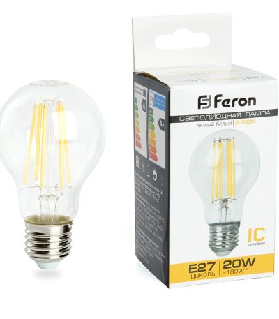 Лампа светодиодная Feron LB-620 Шар E27 20W 2700K 38245