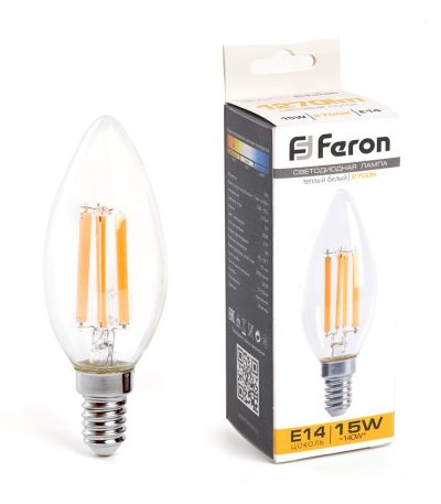 Лампа светодиодная Feron LB-717 Свеча E14 15W 2700K 38256