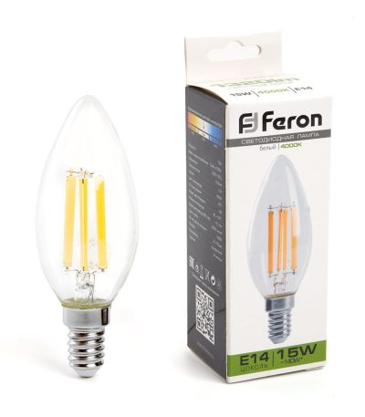 Лампа светодиодная Feron LB-717 Свеча E14 15W 4000K 38258