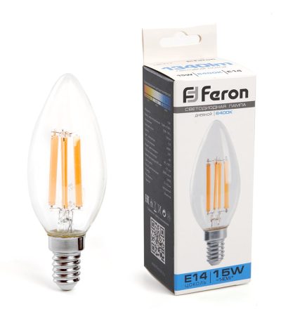 Лампа светодиодная Feron LB-717 Свеча E14 15W 6400K 38259