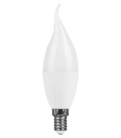 Лампа светодиодная Feron LB-980 свеча на ветру матовая E14 15W 175-265V 6400K 52076