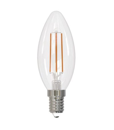 Лампа светодиодная филаментная диммируемая (UL-00005186) Uniel E14 9W 4000K прозрачная LED-C35-9W/4000K/E14/CL/DIM GLA01TR