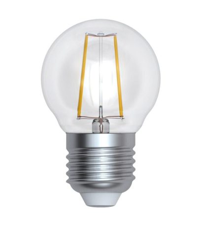 Лампа светодиодная филаментная диммируемая (UL-00005194) Uniel E27 9W 4000K прозрачная LED-G45-9W/4000K/E27/CL/DIM GLA01TR