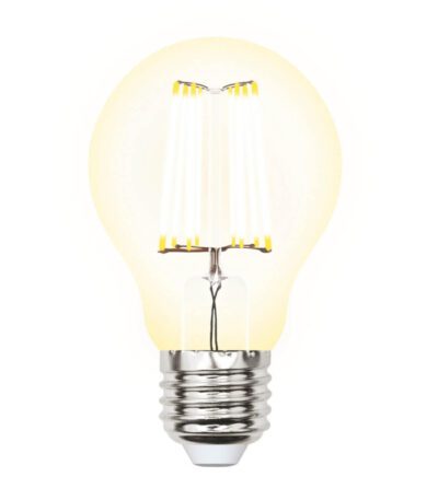 Лампа светодиодная филаментная (UL-00002625) Uniel E27 10W 3000K прозрачная LED-A60-10W/WW/E27/CL PLS02WH